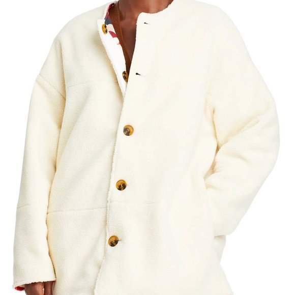 SALE!! AQUA PENDLETON LADIES IVORY COAT REVERSIBLE DROP SHOULDER NWT! - Picture 6 of 12